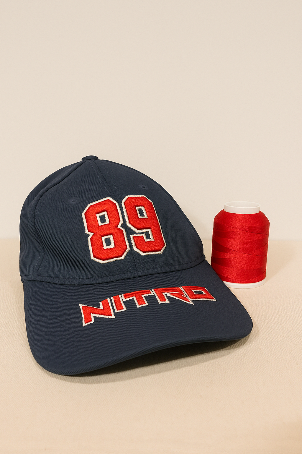 Leather boot stitching with thread cone