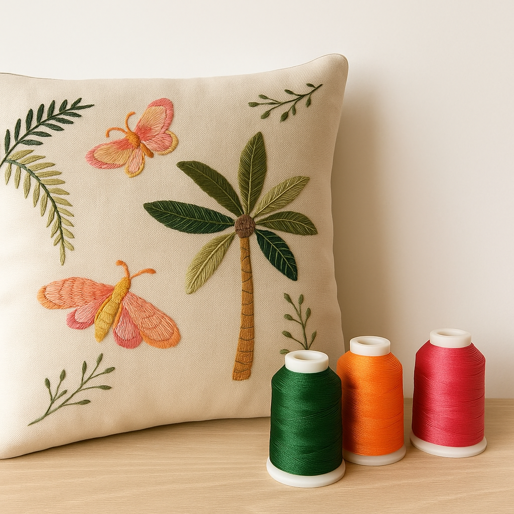 Cushion stitching with thread cone